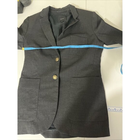 Aritzia Talula Charcoal Grey Wool Blazer Womens Size 6 - Picture 9 of 10